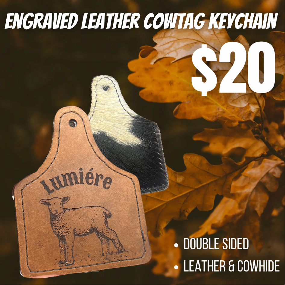 Initial Faux Cowhide Keychain ( N )