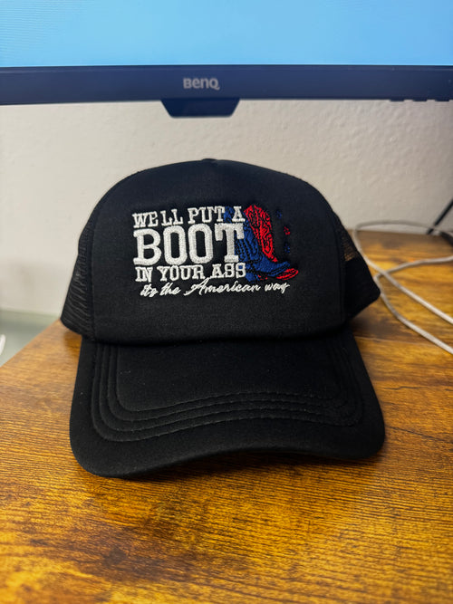 Black Foam USA BOOT hat
