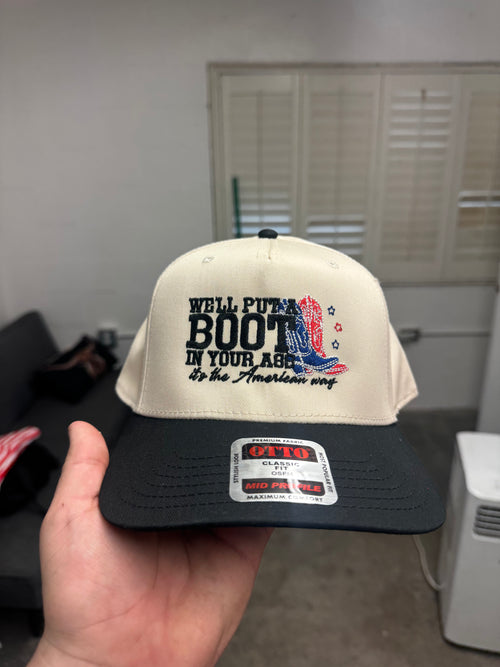 BOOT IN YOUR A** in BLACK