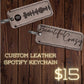 Spotify leather key chain