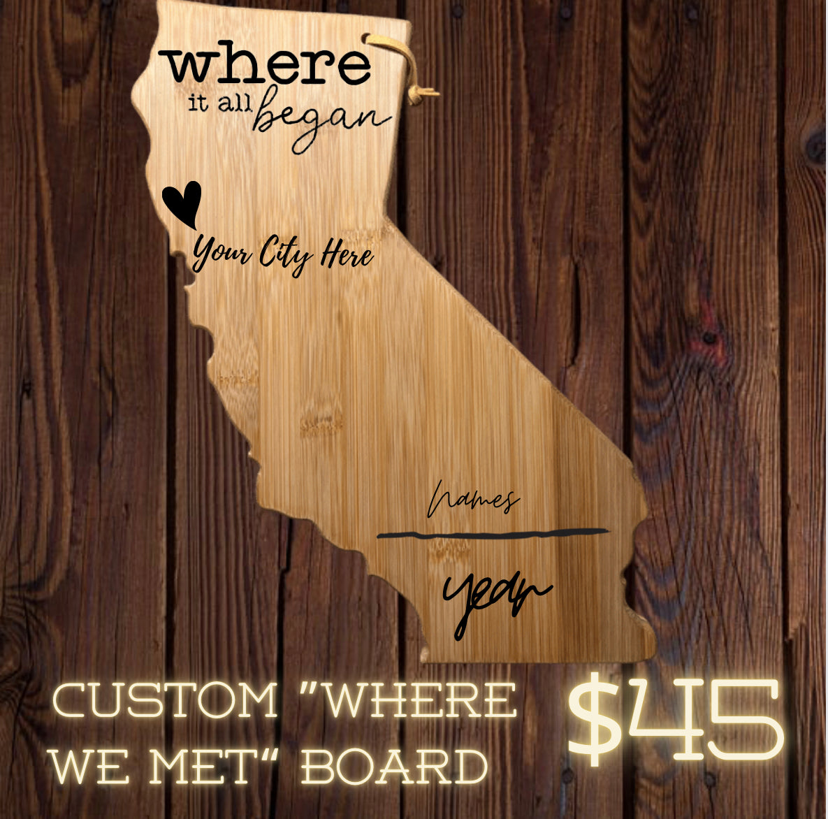“Where it all began” board